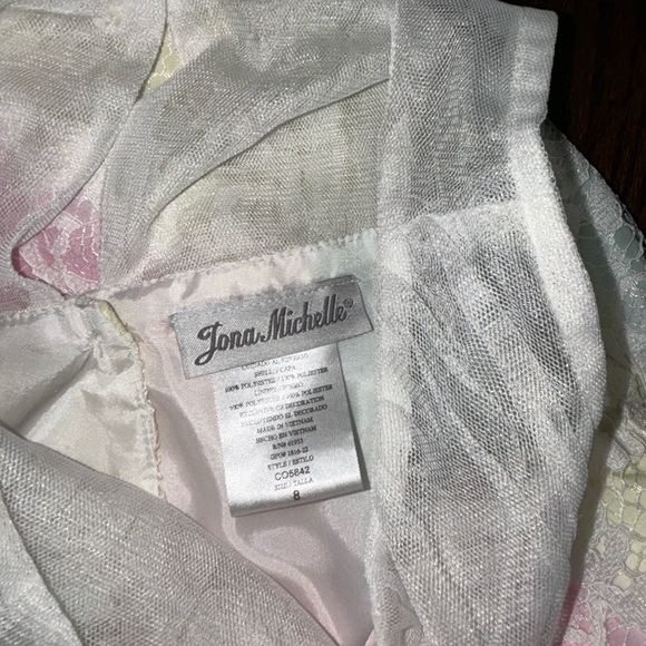 Beautiful rainbow, lace girls party dress size 8 - Picture 6 of 6